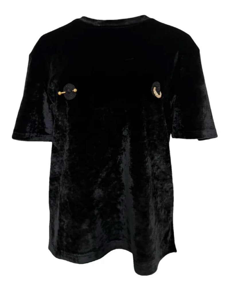 Schiaparelli Velvet Black Tshirt  - Image 2