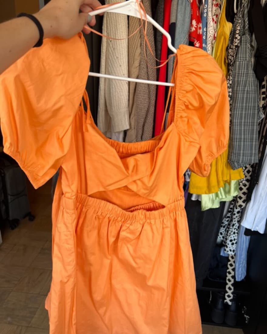 Orange Cu Out Dress - Image 2