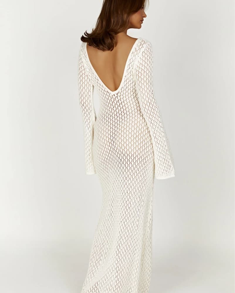 Meshki Kayleigh Crochet Maxi Dress - Image 3