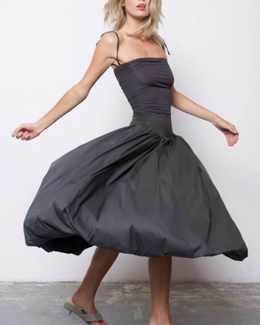 Amy Lynn Puffball Midi Dress - Image 6