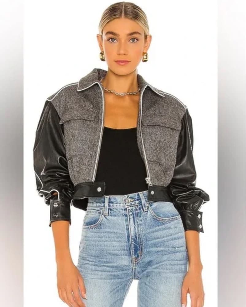 La Marque Leather Bomber Jacket - Image 2