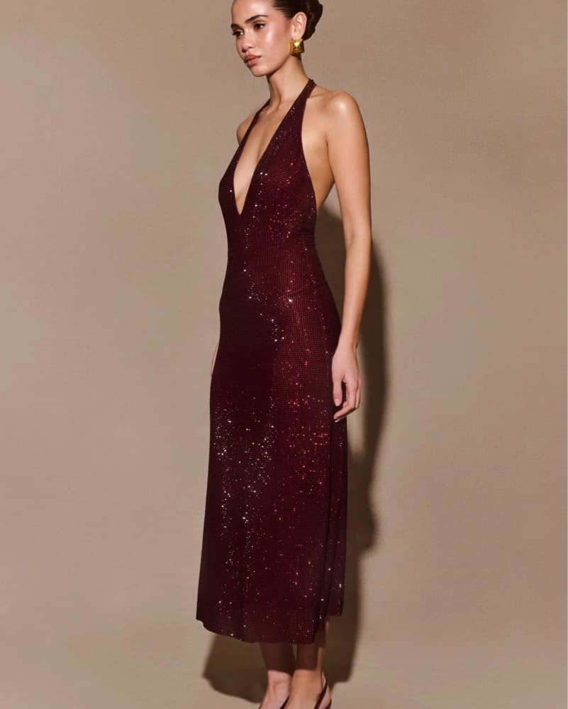 meshki genie diamante halter dress - Image 2