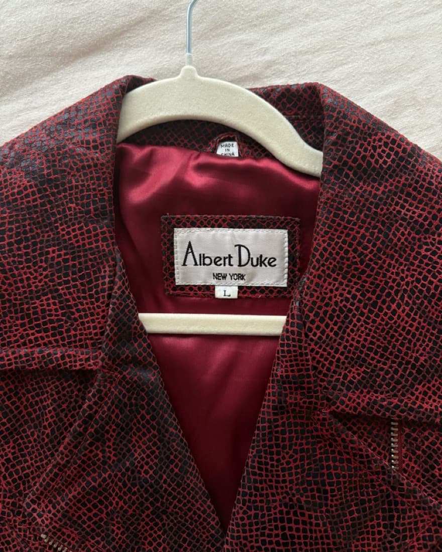 Albert Duke Reptile Print Leather Jacket - Image 5
