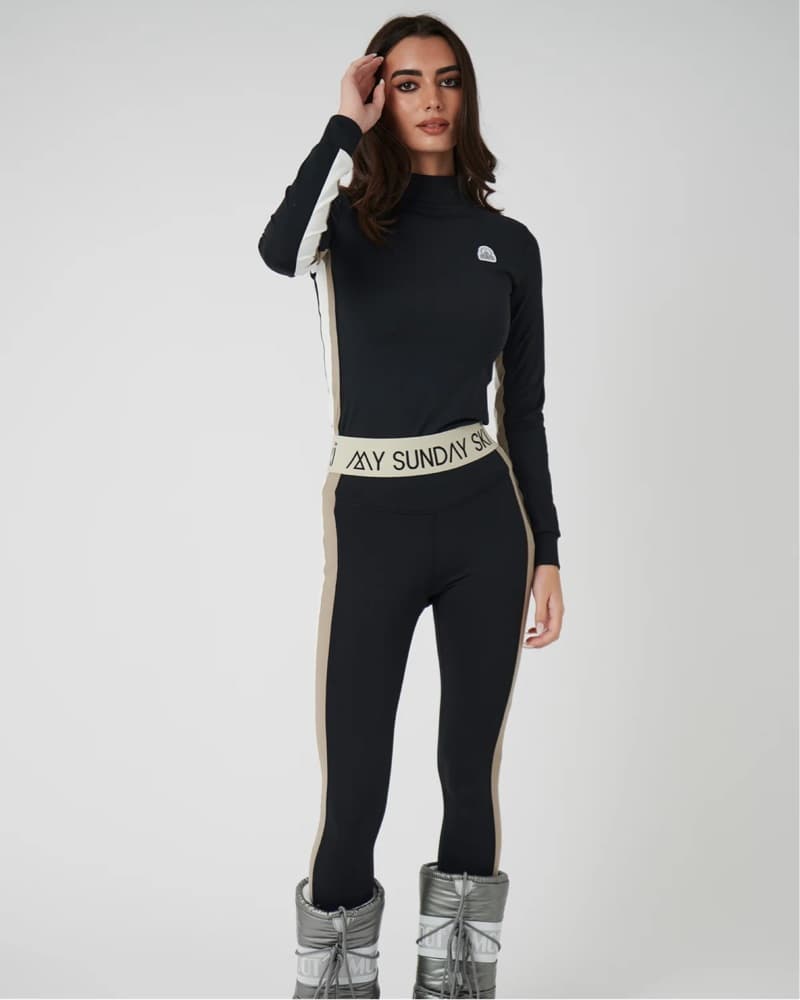 RACER STRIPE BASE LAYER SET - BLACK - Image 1