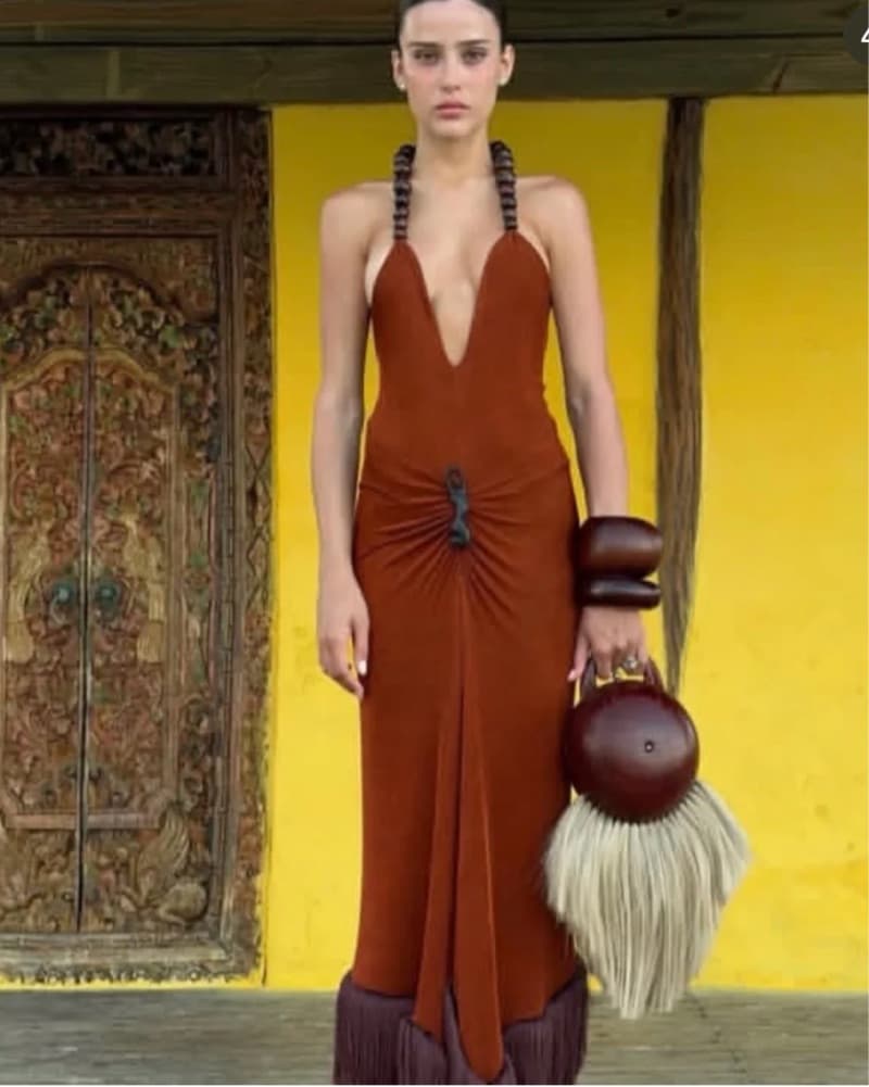 Anko Fringe Red Dress - Image 5
