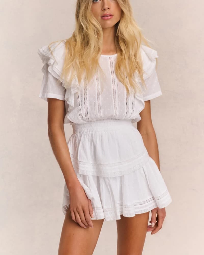 LoveShackFancy Ruffle Mini Dress - Image 2