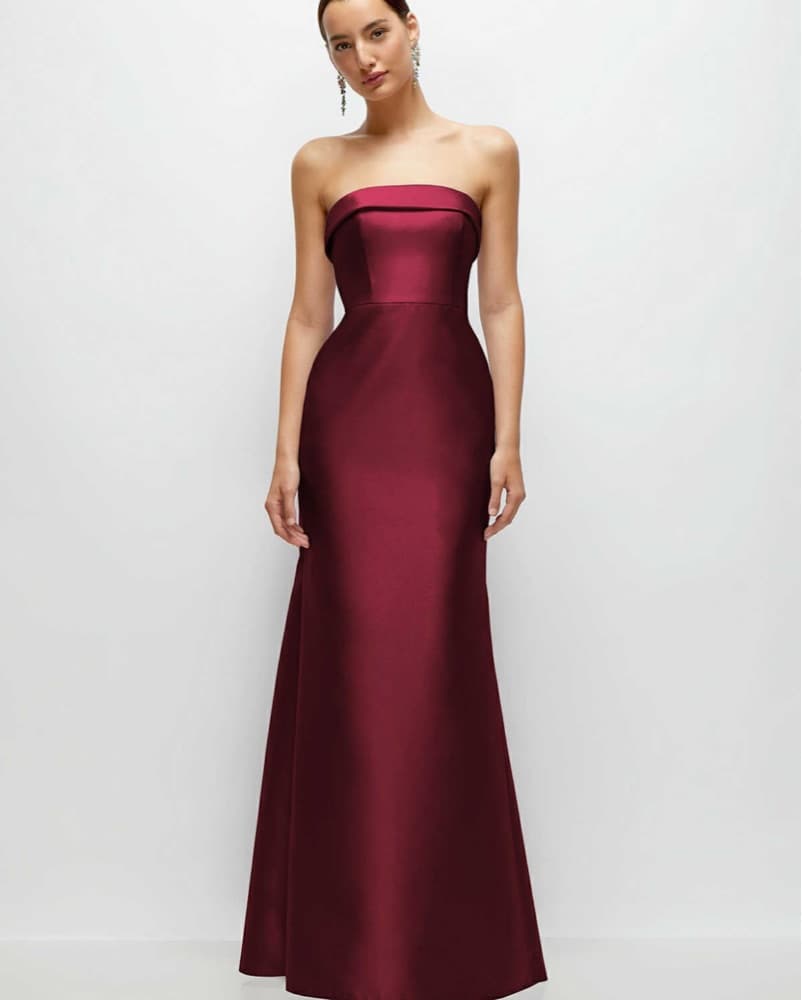 Dessy STRAPLESS CUFF NECKLINE SATIN TRUM - Image 1