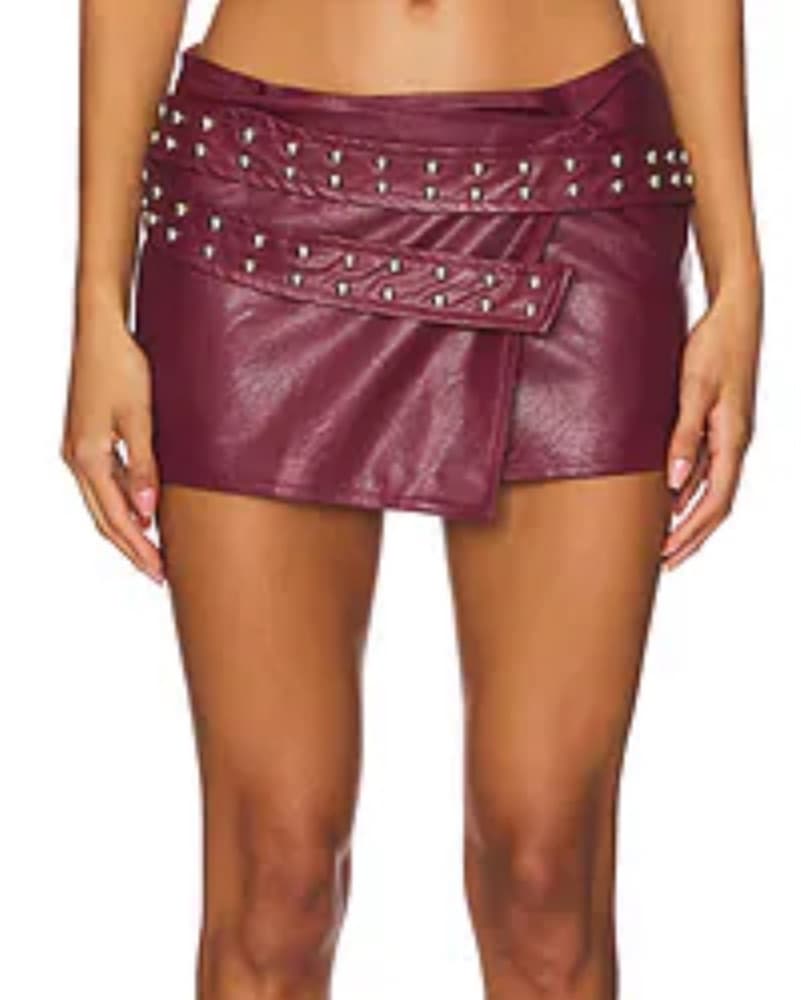Aniye By X Revolve Burgundy Skirt - Image 1