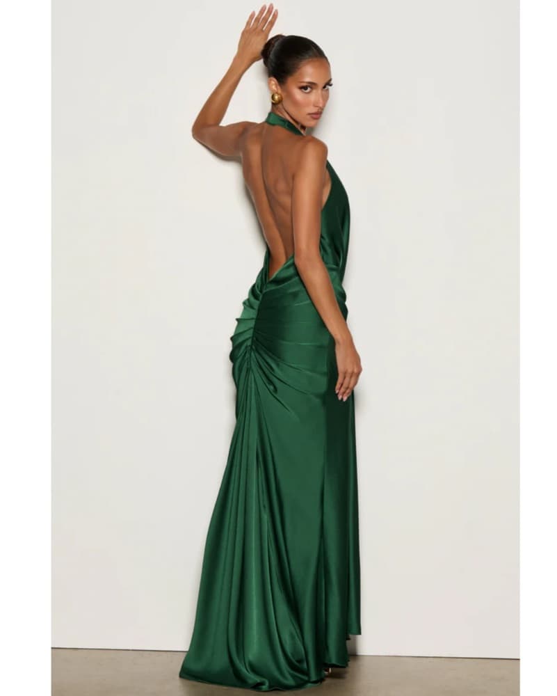 Emerald green formal gown  - Image 3