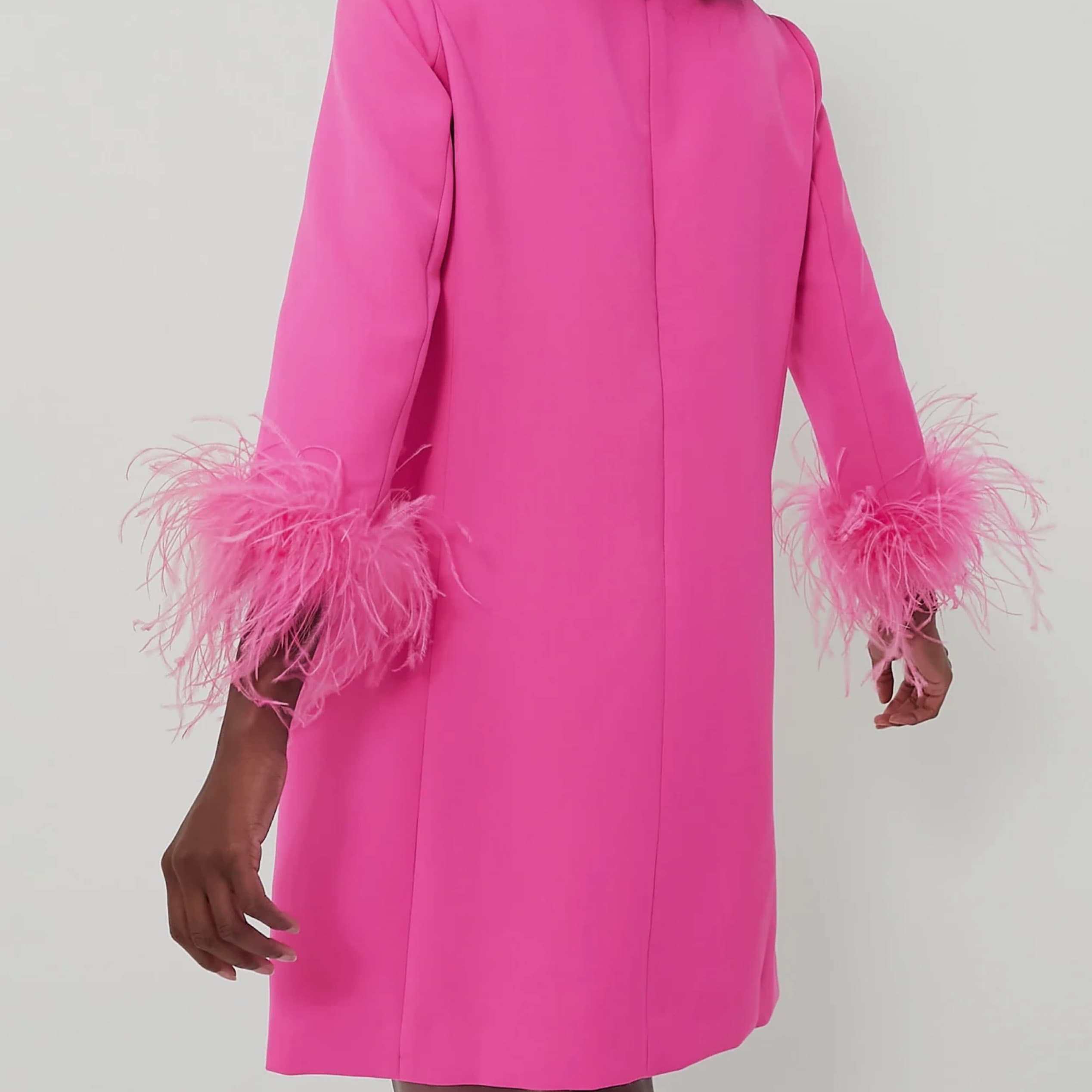 Pink Feather Dress - Image 2