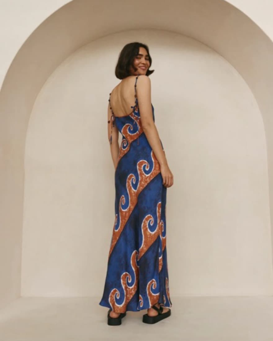 Vrg Grl Night Veils Bias Cut Maxi - Image 3