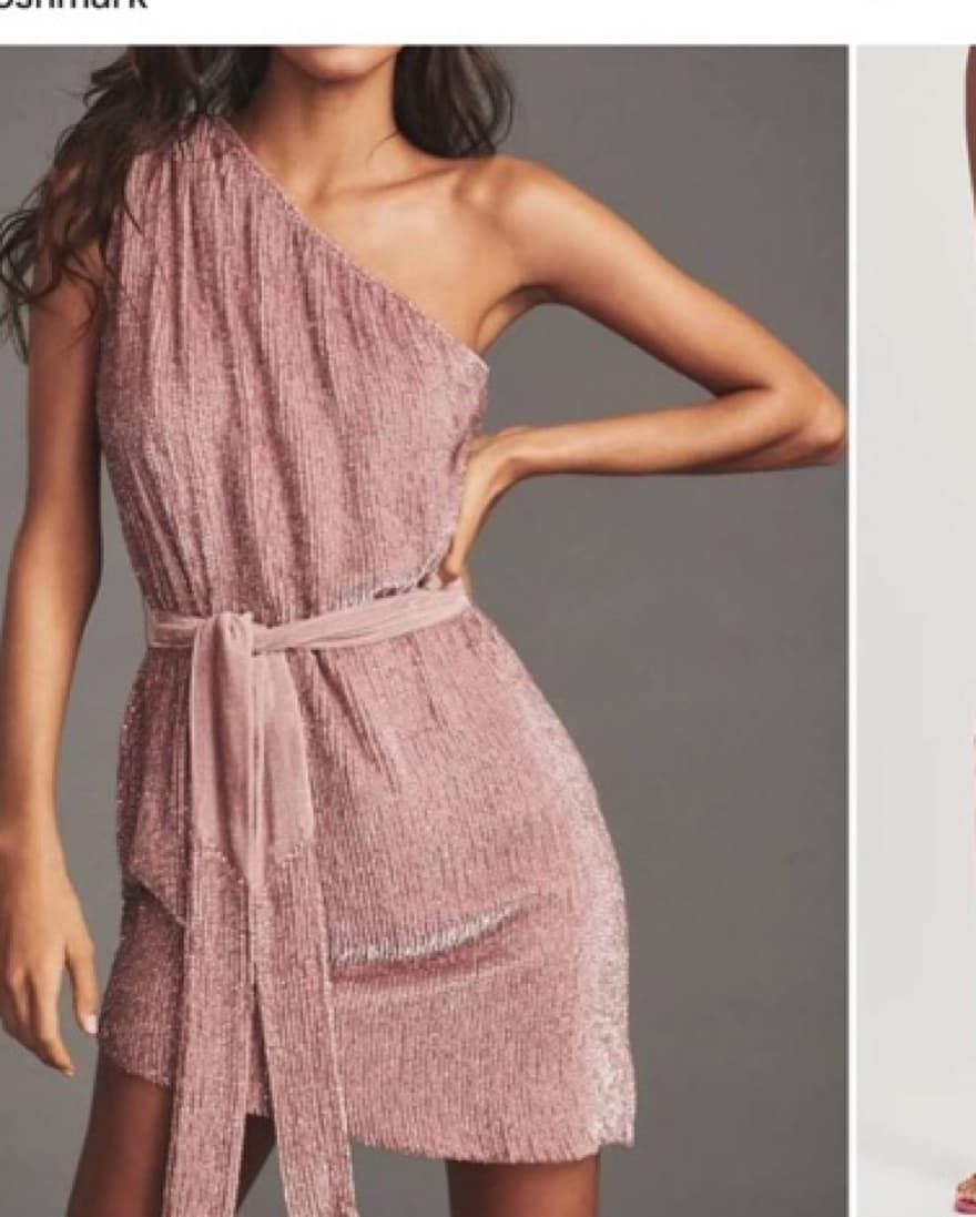 Retrofete Pink One Shoulder Dress - Image 1