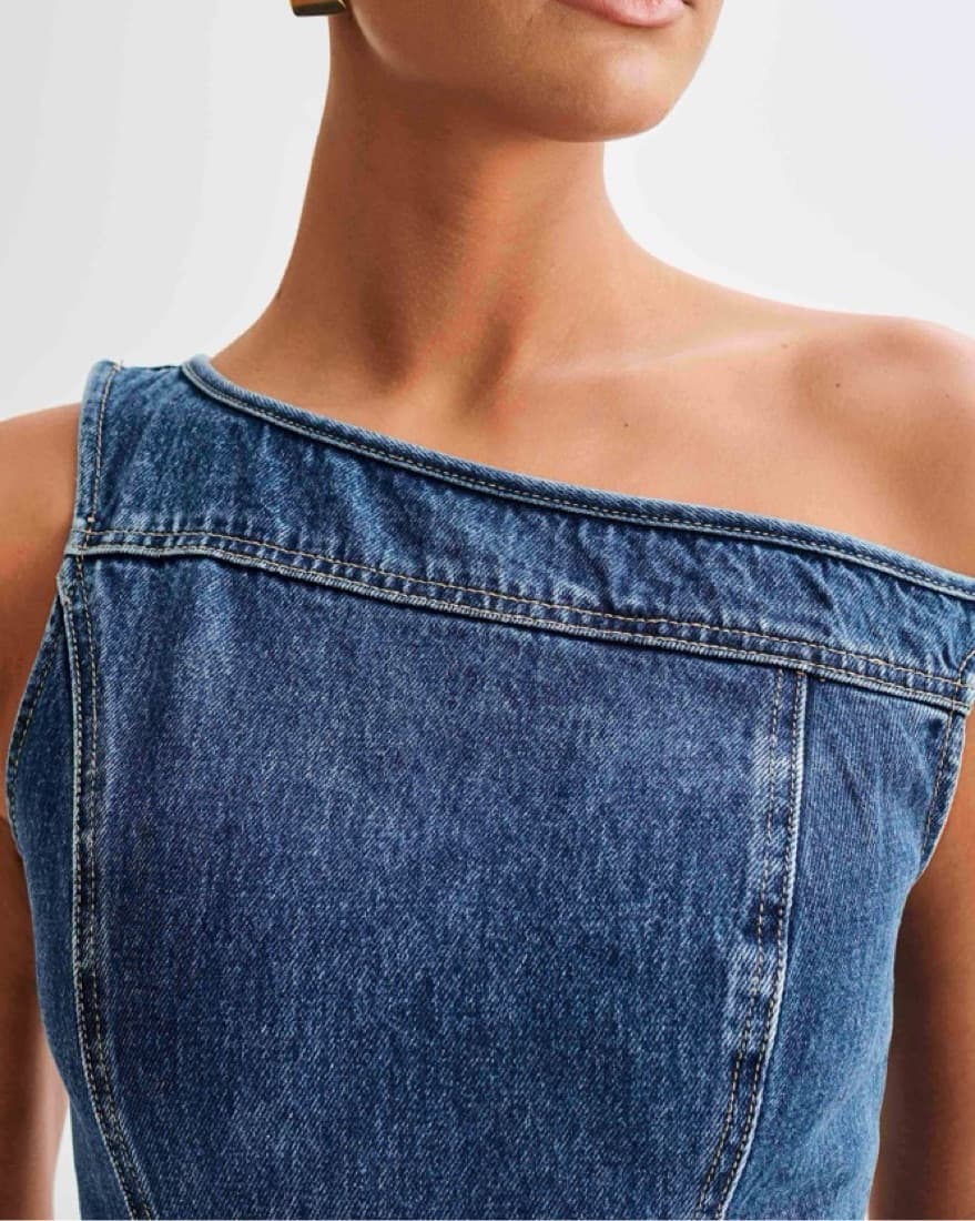 Meshki Denim Mini Dress - Image 4