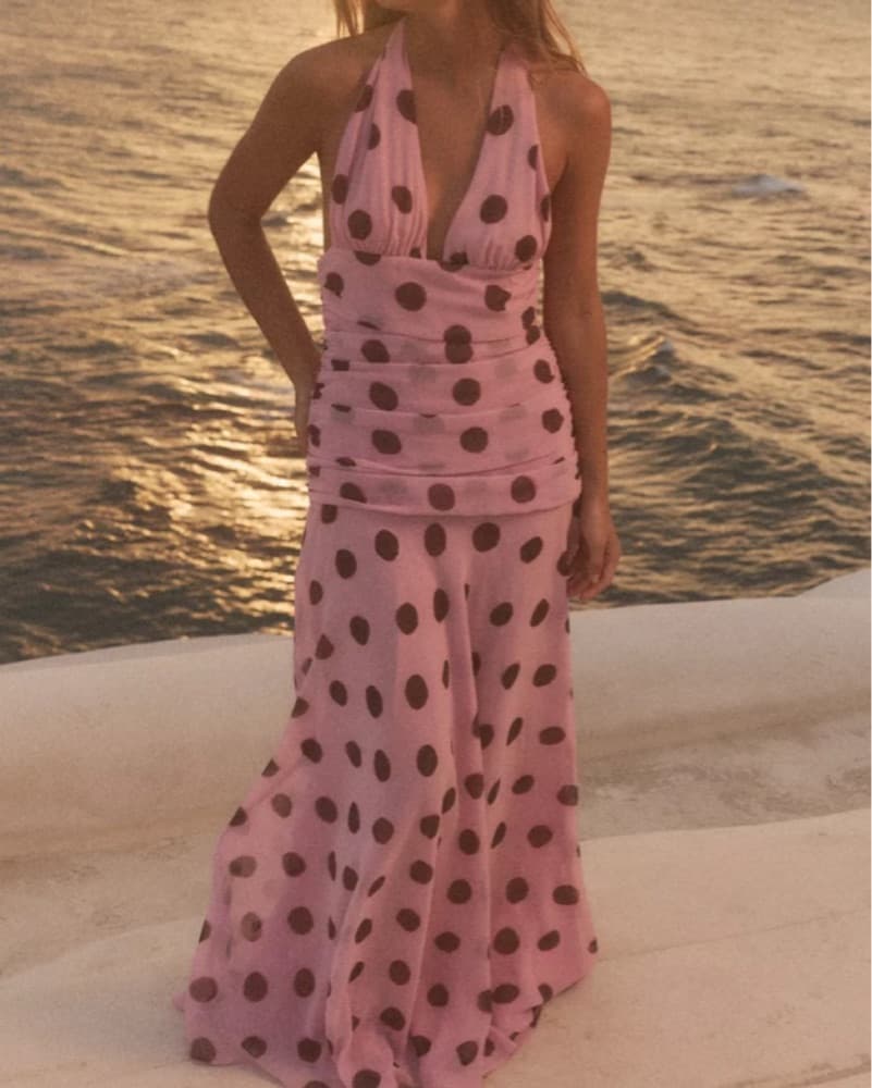 Zara Polka Dot Maxi Dress - Image 1