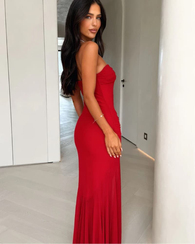 Tasmin Maxi Dress in Red - Image 3