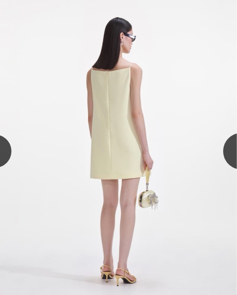 Self Portrait Yellow Mini Dress - Image 3