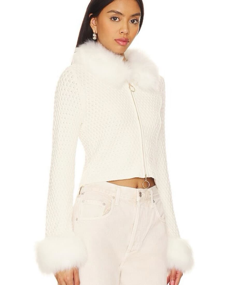 Show Me Your Mumu: White Zermatt Zip Up  - Image 2