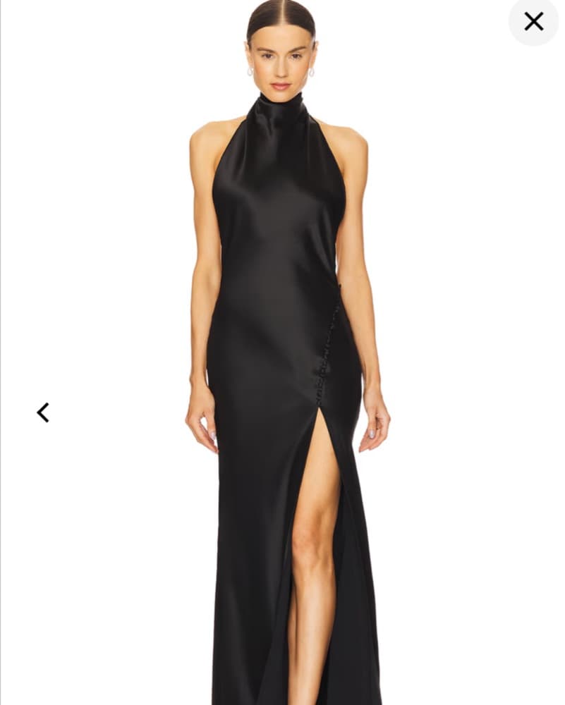Sau Lee Black Silk Dress - Image 1