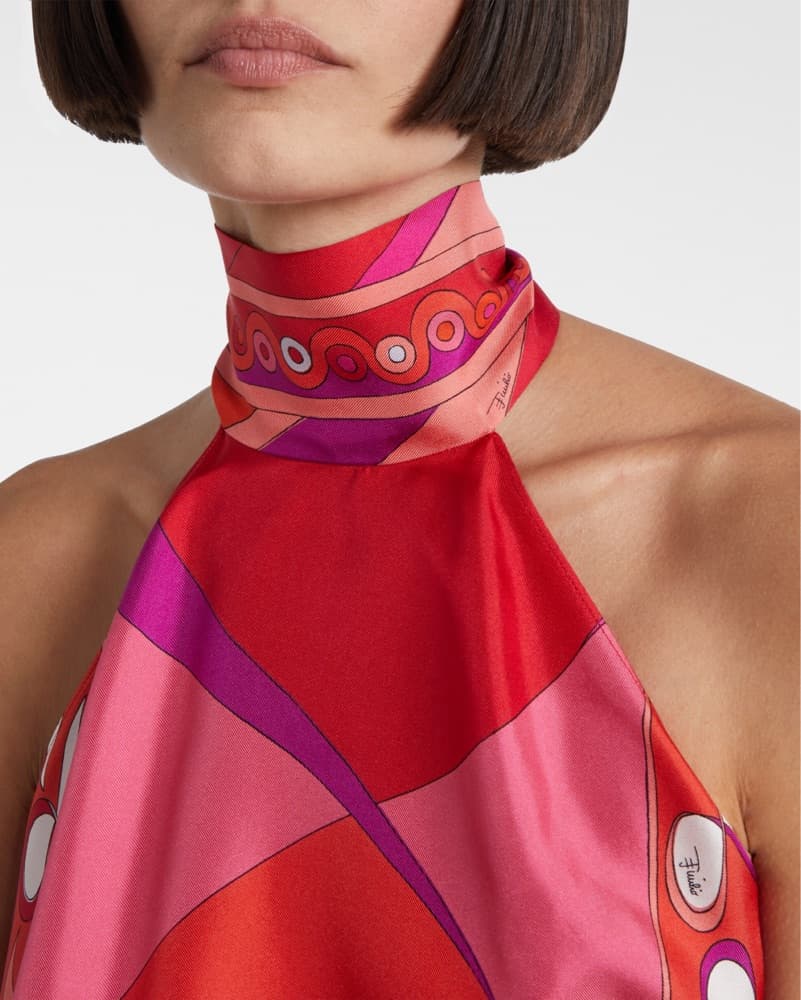 PUCCI Pesci Halterneck Silk Top - Image 4