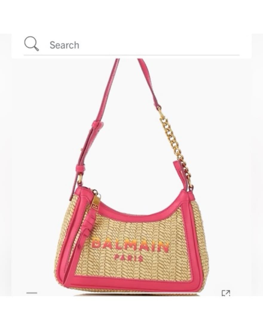 B Army Raffia Shoulder Bag Balmain  - Image 5
