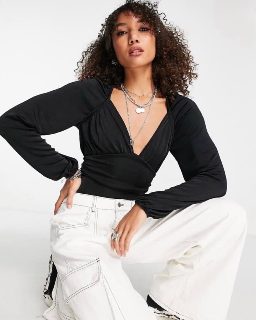 Free People Black Bodysuit  - Image 2