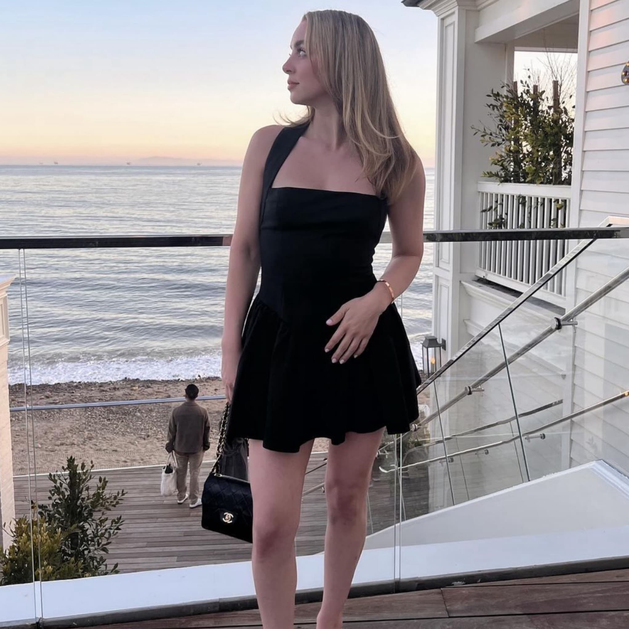 Helsa Black Mini Dress - Image 2