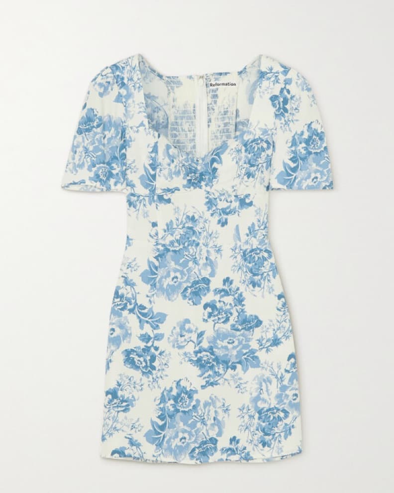 Reformation Brittney Blue Floral Print - Image 1
