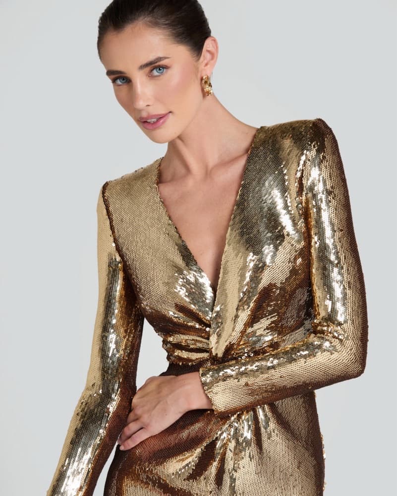Nadine Merabi Gold Jodie Dress - Image 2