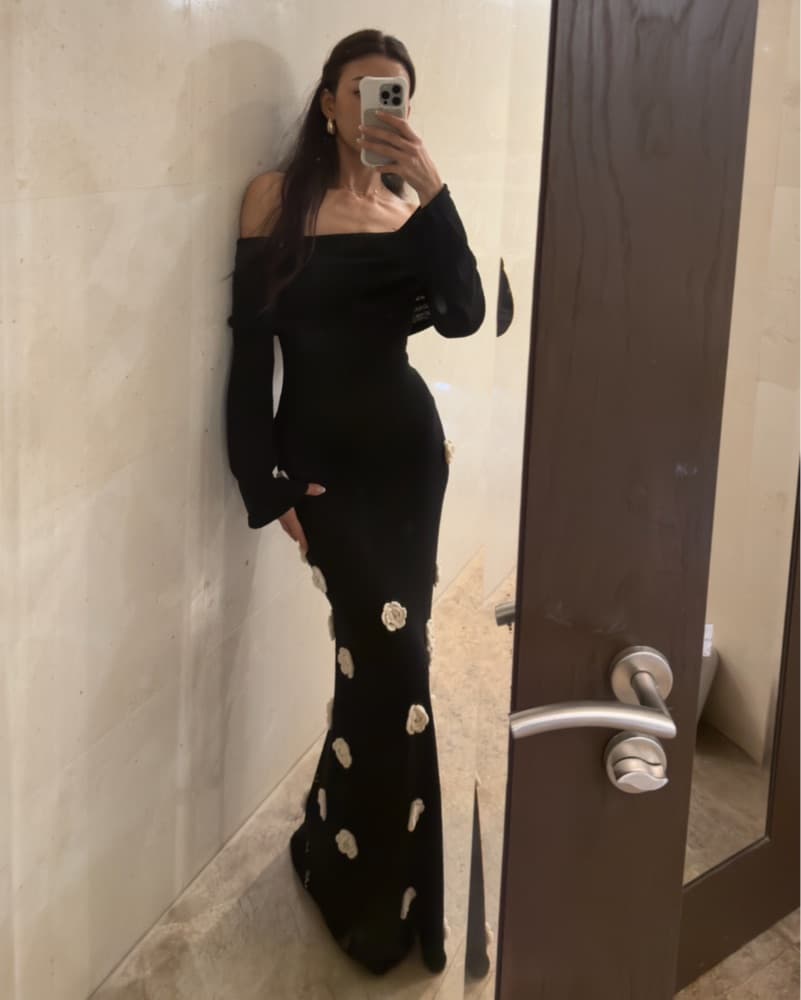 Meshki Kiki Knit Rose Maxi Dress - Image 2