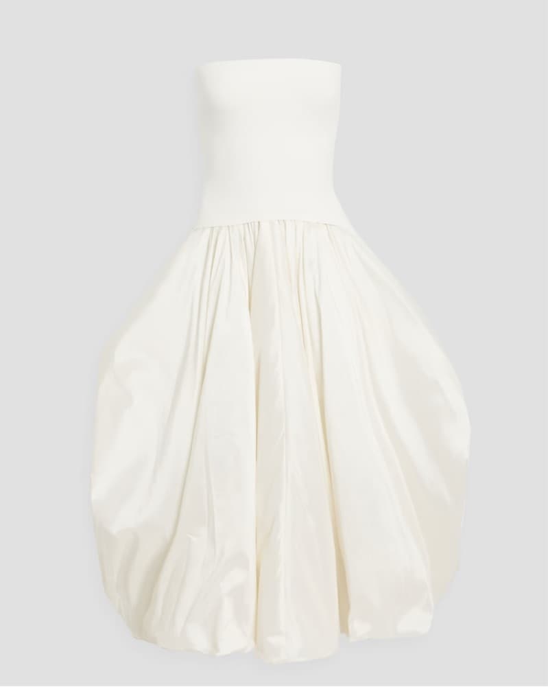 White Simkhai Strapless Midi Dress - Image 1