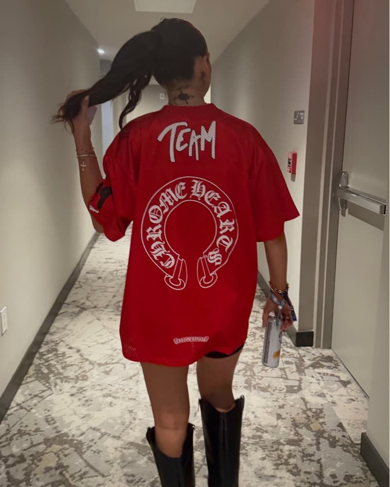 Large Red Chrome Hearts Jersey  - Image 2