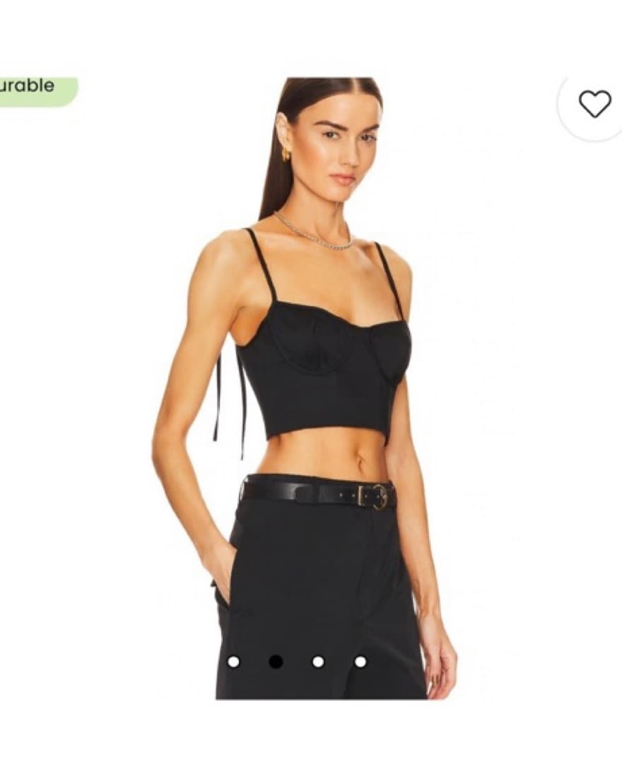 Helsa Coffon Stretch Sateen Bustier  - Image 1