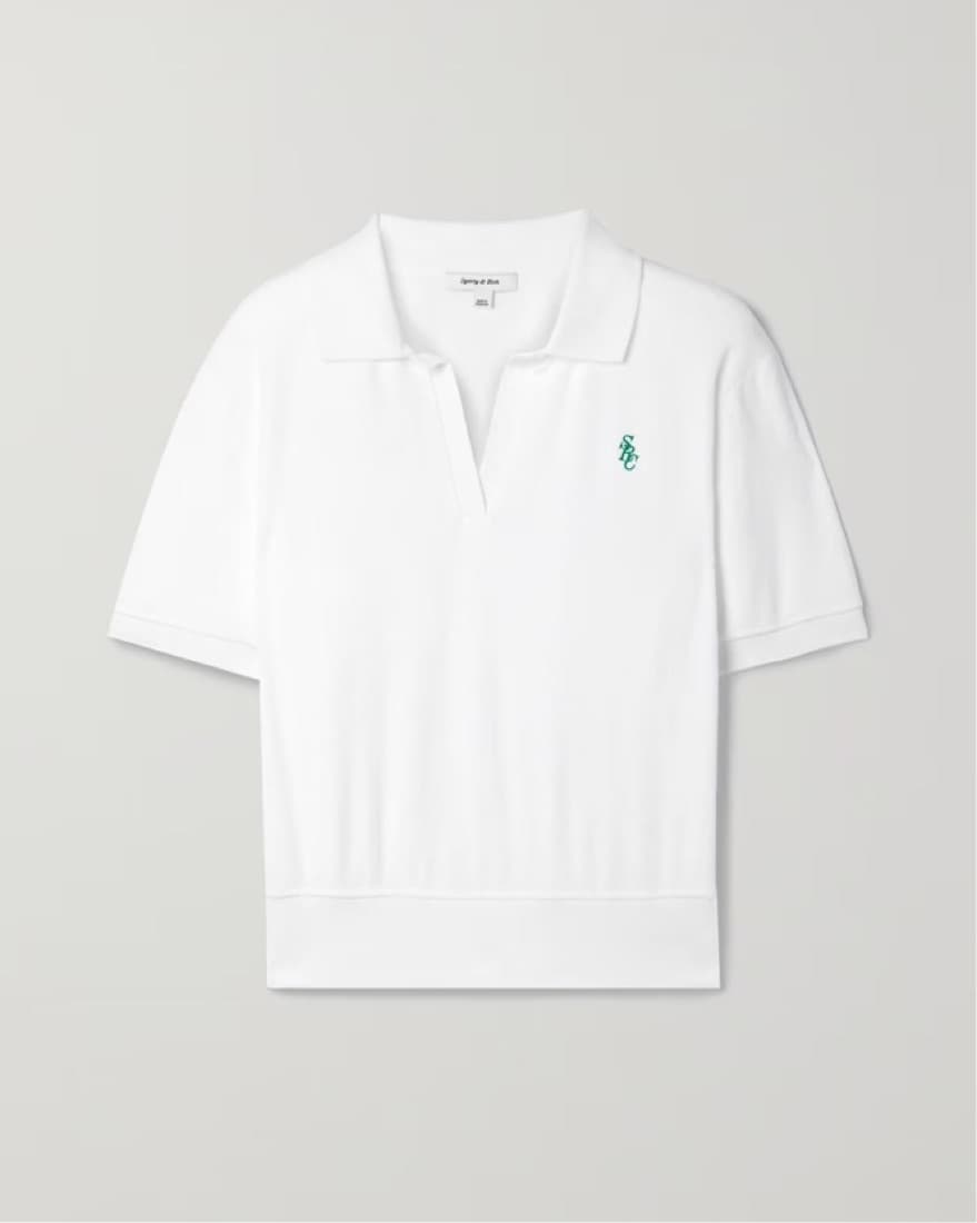 Sporty & Rich Embroidered Polo Shirt - Image 3