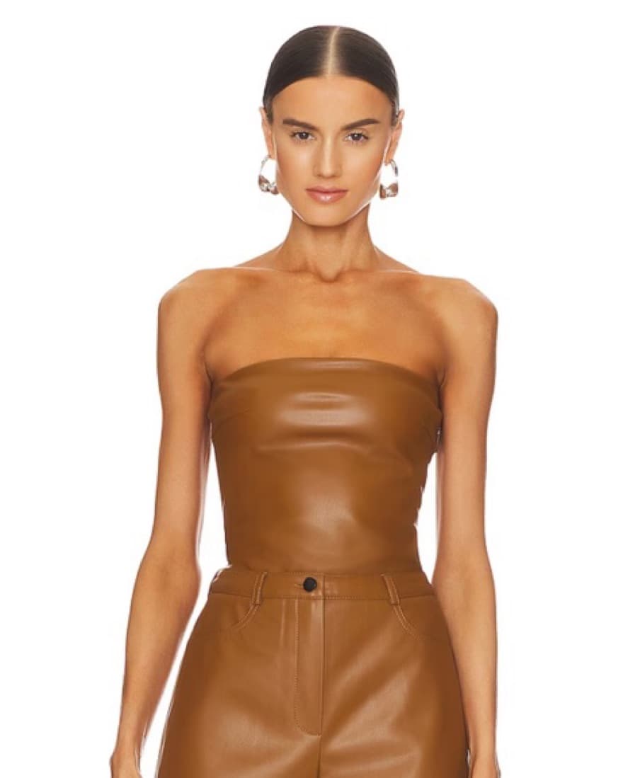 Cultnakd Faux Leather Top - Image 1