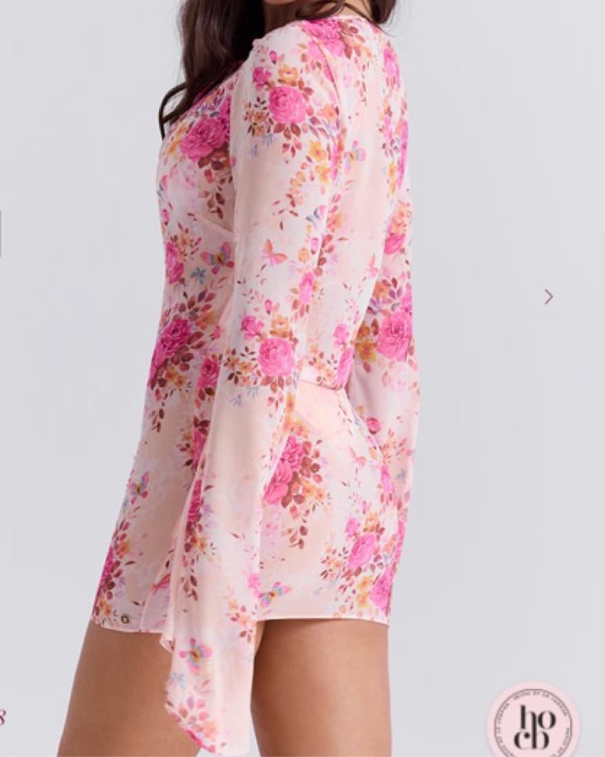 Oceana Floral Print Beach Cover Up - Image 3