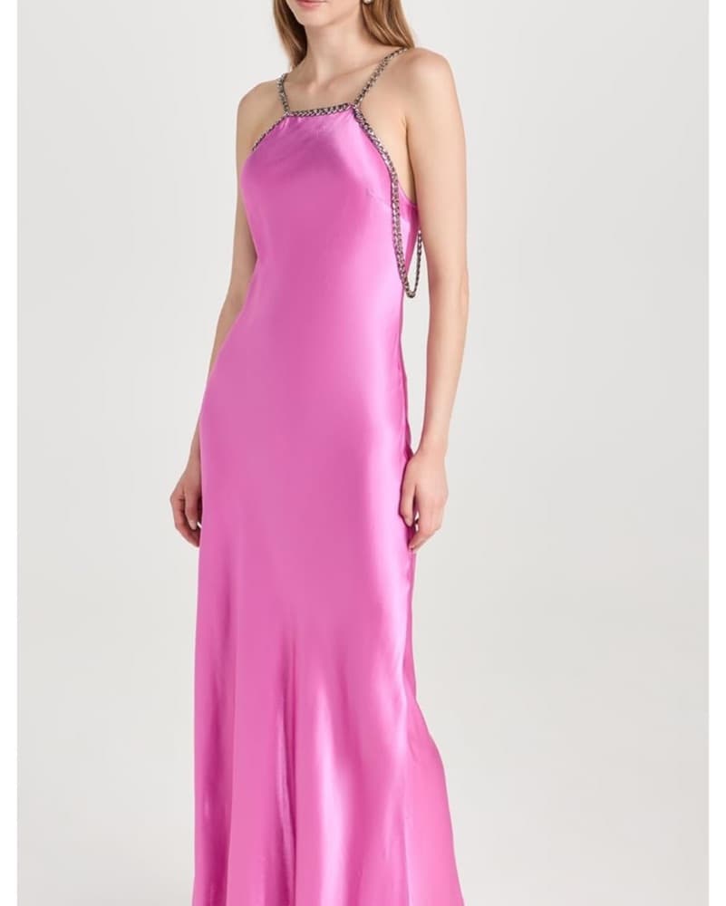 L’agence Pink Satin Majesty Gown XS - Image 2