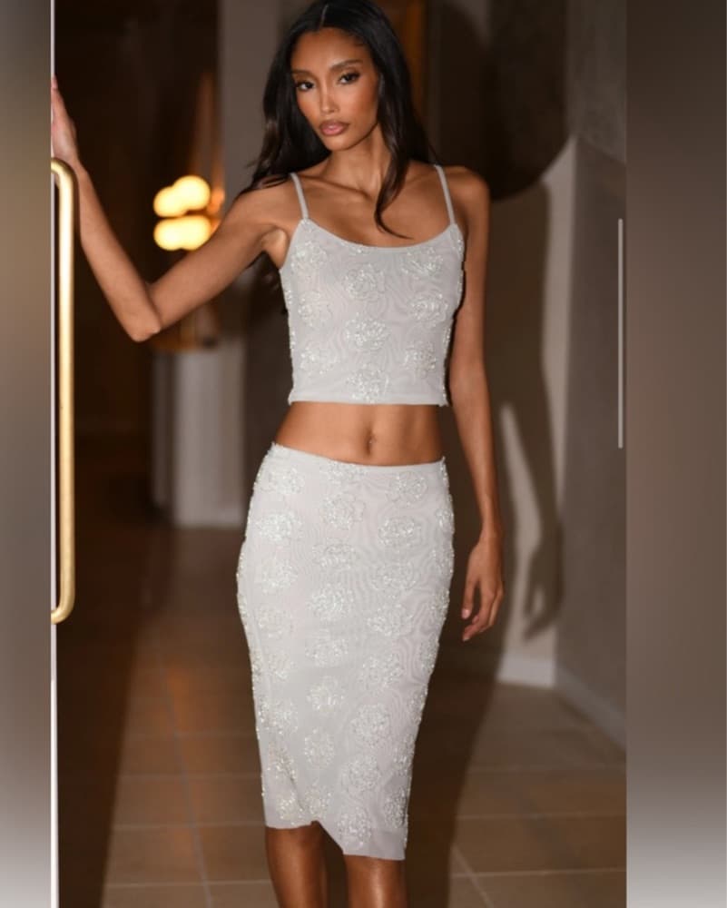 Meshki Gray Beaded Set - Image 2