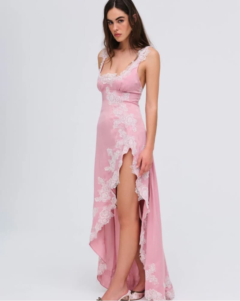 For Love & Lemons Pink Lace Maxi Dress - Image 2