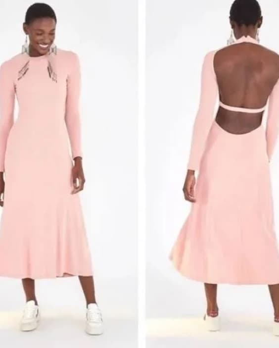 Farm Rio Open Back Midi Dress - Image 1