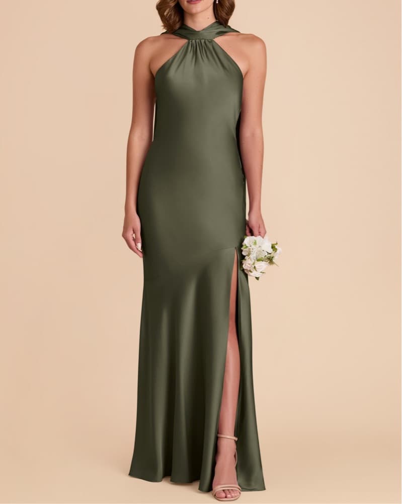 Olive Green Maxi Dress - Image 2