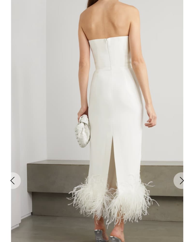 16Arlington White Ostrich Feather Dress - Image 2