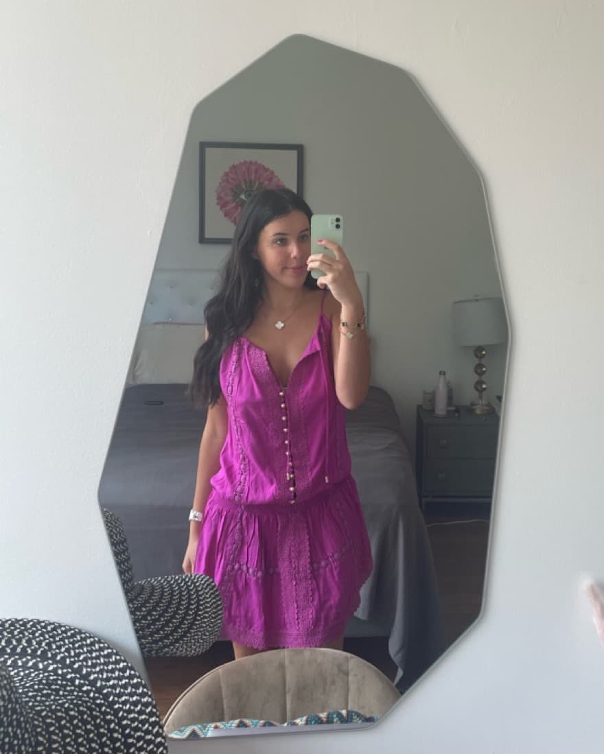 Hampton’s Chic: Purple Bohemian Dress - Image 1