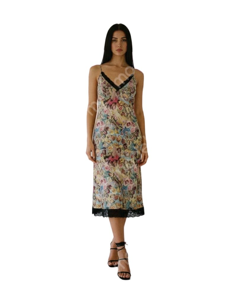 Cherub Floral Print Lace Trim Midi Dress - Image 5