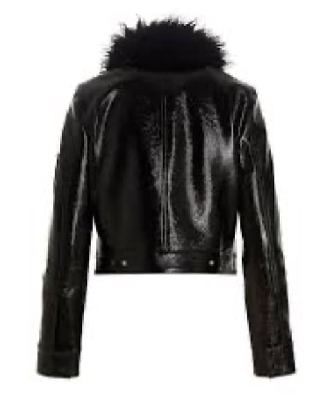 Courreges Vinyl Leather Jacket W Fur  - Image 2