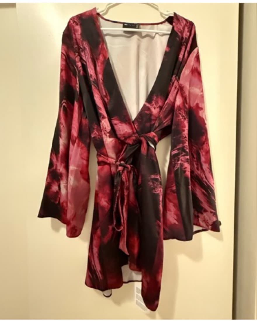 Floral Wrap Dress - Image 2