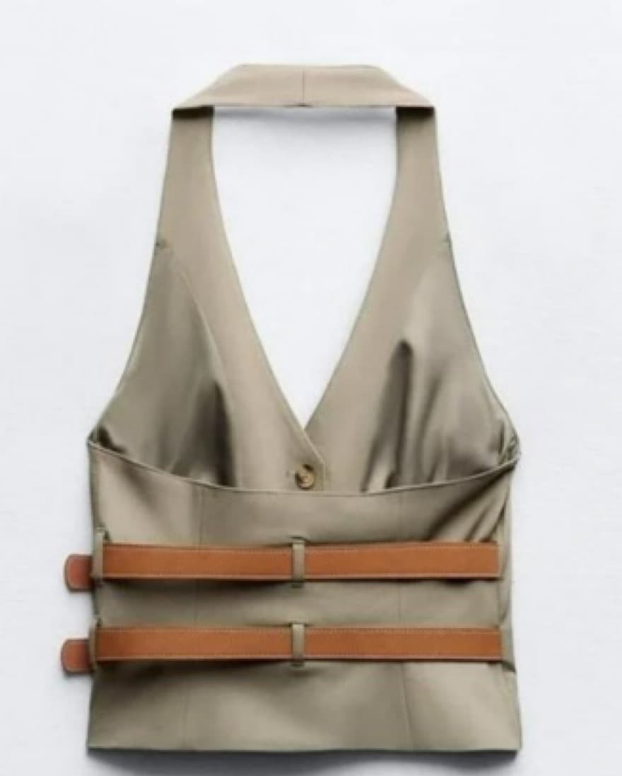 Zara Belted Halter Vest - Image 3