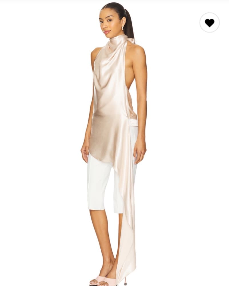 La Casona Silk Draped Backless Halter  - Image 3