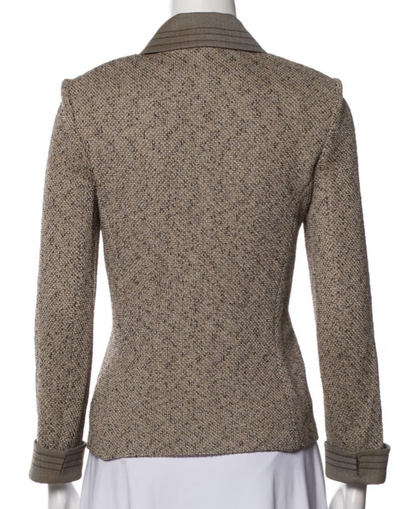 St. John Tweed Pattern Blazer - Image 3
