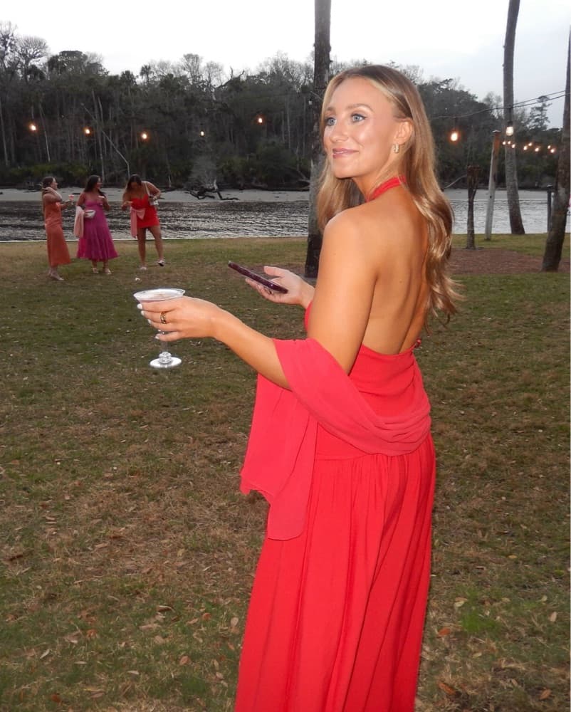Solid & Striped Red Halter Dress - Image 3