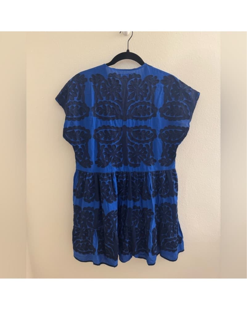 Blue and Black Women's Tunic Dress - Image 3